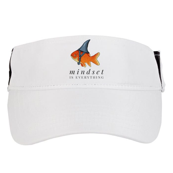 Mindset Motivational Quote Cute Goldfish Shark Adult Drive Performance Visor
