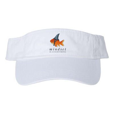 Mindset Motivational Quote Cute Goldfish Shark Valucap Bio-Washed Visor