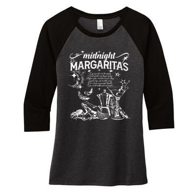 Midnight Margaritas Recipe Halloween Practical Magic Women's Tri-Blend 3/4-Sleeve Raglan Shirt