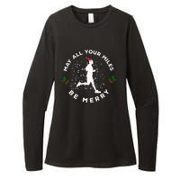 Merry Miles Running Christmas Gift For Runners Womens CVC Long Sleeve Shirt