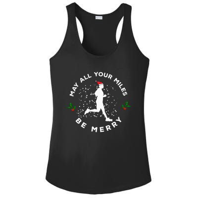 Merry Miles Running Christmas Gift For Runners Ladies PosiCharge Competitor Racerback Tank