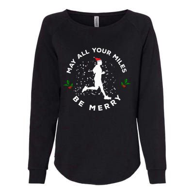 Merry Miles Running Christmas Gift For Runners Womens California Wash Sweatshirt