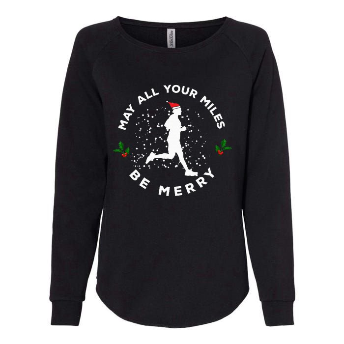 Merry Miles Running Christmas Gift For Runners Womens California Wash Sweatshirt