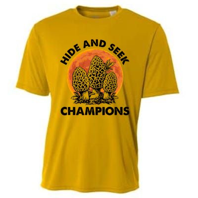 Morels Mushroom Red Moon Hide And Seek Champion Gift Cooling Performance Crew T-Shirt