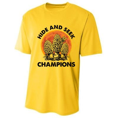 Morels Mushroom Red Moon Hide And Seek Champion Gift Performance Sprint T-Shirt