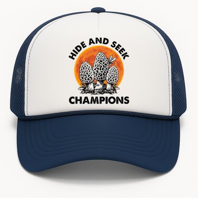 Morels Mushroom Red Moon Hide And Seek Champion Gift Trucker Hat