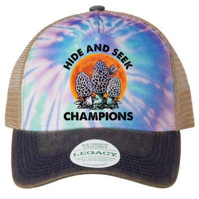 Morels Mushroom Red Moon Hide And Seek Champion Gift Legacy Tie Dye Trucker Hat