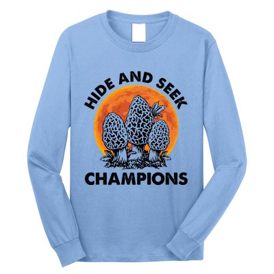 Morels Mushroom Red Moon Hide And Seek Champion Gift Long Sleeve Shirt