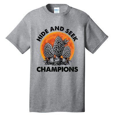 Morels Mushroom Red Moon Hide And Seek Champion Gift Tall T-Shirt