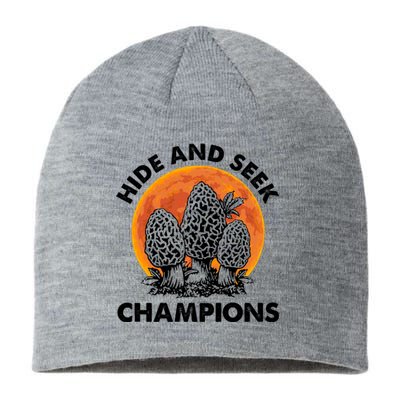 Morels Mushroom Red Moon Hide And Seek Champion Gift Sustainable Beanie