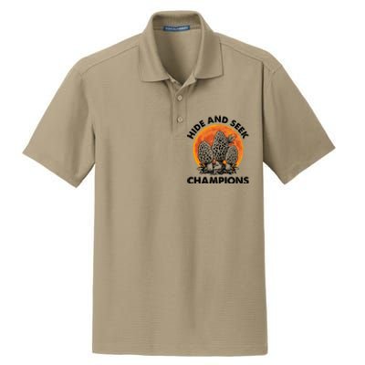 Morels Mushroom Red Moon Hide And Seek Champion Gift Dry Zone Grid Polo