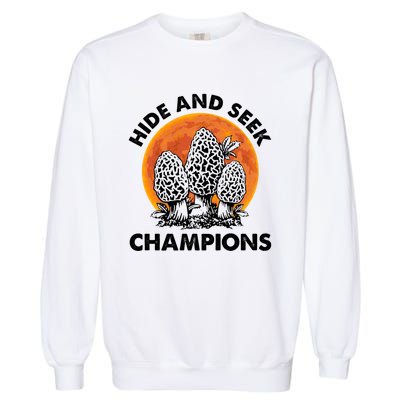 Morels Mushroom Red Moon Hide And Seek Champion Gift Garment-Dyed Sweatshirt