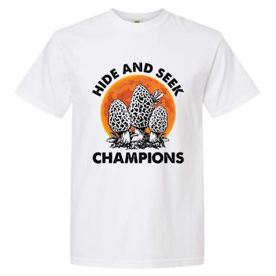 Morels Mushroom Red Moon Hide And Seek Champion Gift Garment-Dyed Heavyweight T-Shirt