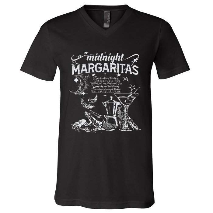 Midnight Margaritas Recipe Halloween Practical Magic V-Neck T-Shirt