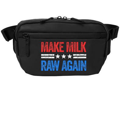 Make Milk Raw Again Funny Usa Patriotic Party Crossbody Pack