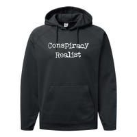 Mindy Mf Robinson Wearing Conspiracy Realist Performance Fleece Hoodie