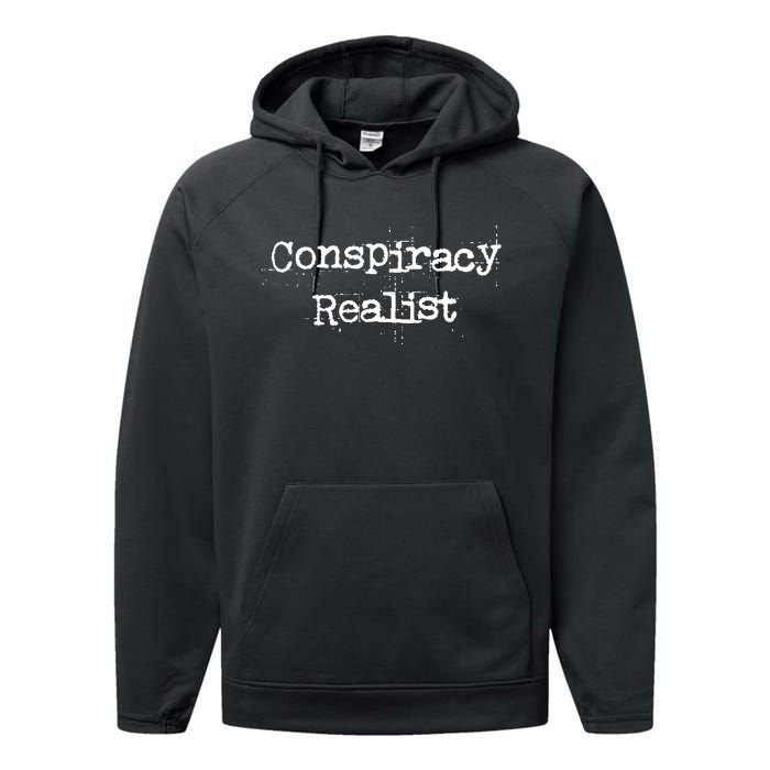 Mindy Mf Robinson Wearing Conspiracy Realist Performance Fleece Hoodie