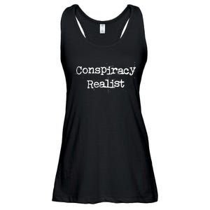 Mindy Mf Robinson Wearing Conspiracy Realist Ladies Essential Flowy Tank