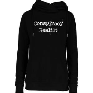 Mindy Mf Robinson Wearing Conspiracy Realist Womens Funnel Neck Pullover Hood