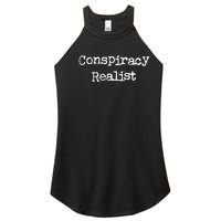 Mindy Mf Robinson Wearing Conspiracy Realist Women's Perfect Tri Rocker Tank