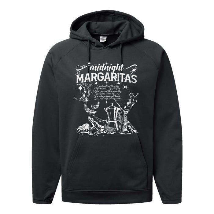 Midnight Margaritas Recipe Halloween Performance Fleece Hoodie