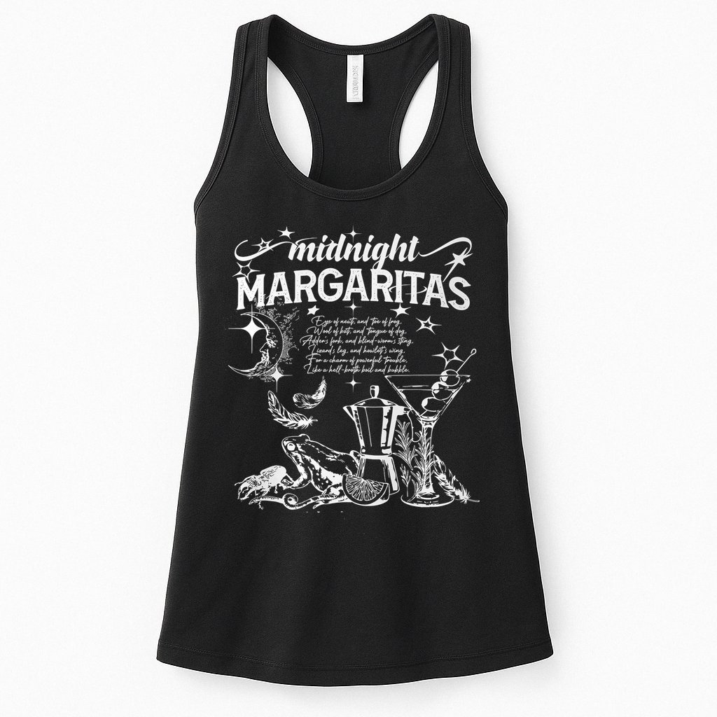 Midnight Margaritas Recipe Halloween Womens Tank Top