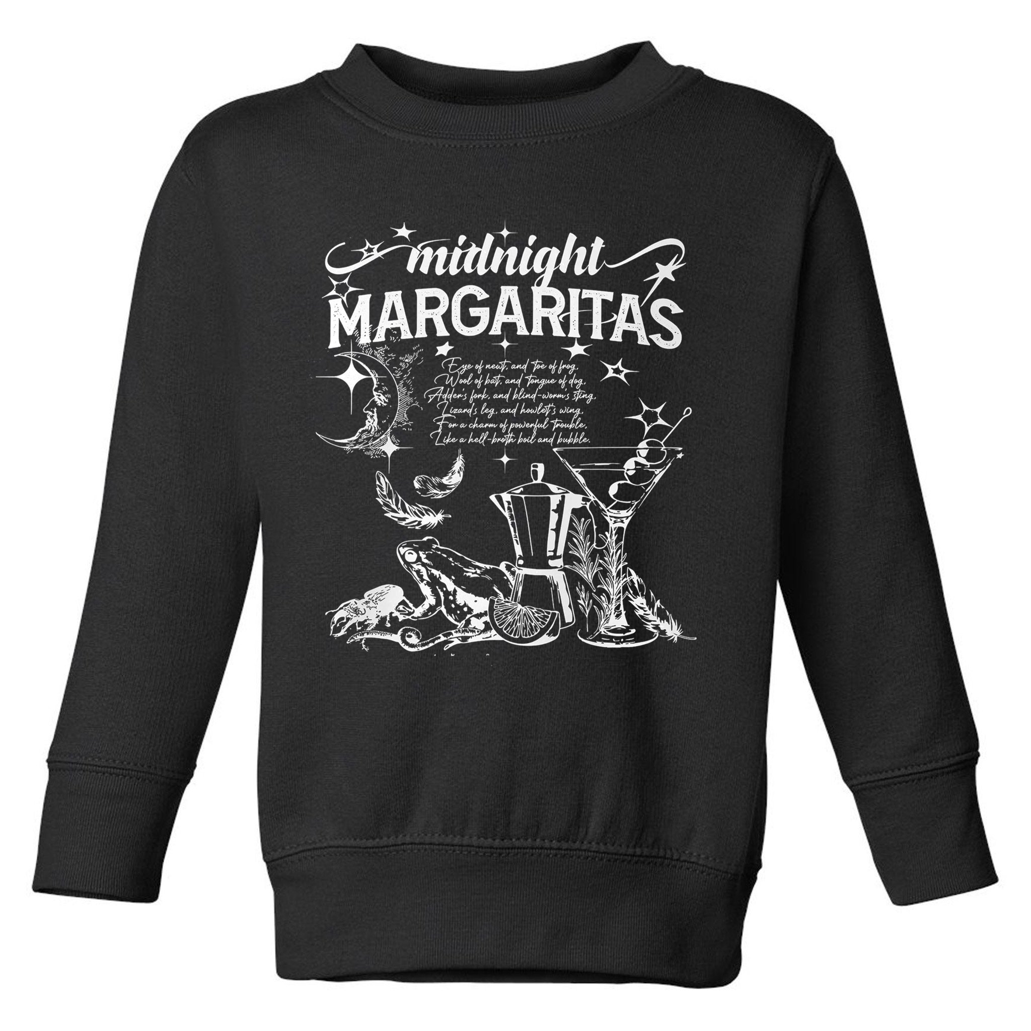 Midnight Margaritas Recipe Halloween Toddler Sweatshirt