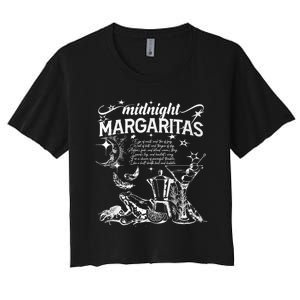 Midnight Margaritas Recipe Halloween Women's Crop Top Tee