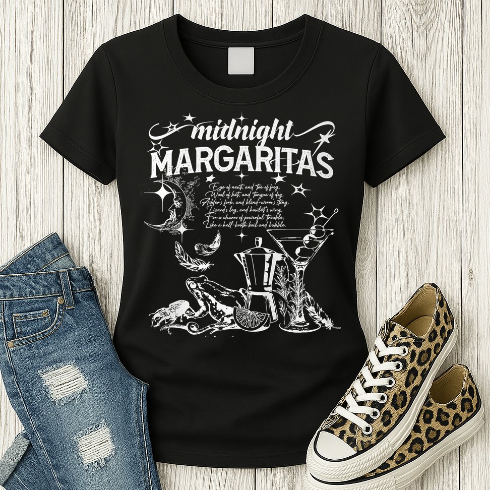 Midnight Margaritas Recipe Halloween Womens T-Shirt