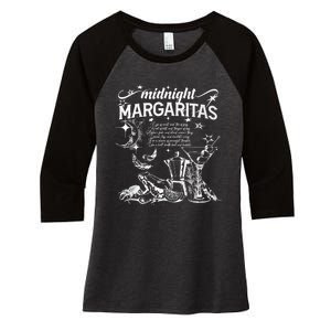 Midnight Margaritas Recipe Halloween Women's Tri-Blend 3/4-Sleeve Raglan Shirt