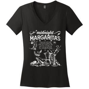 Midnight Margaritas Recipe Halloween Women's V-Neck T-Shirt