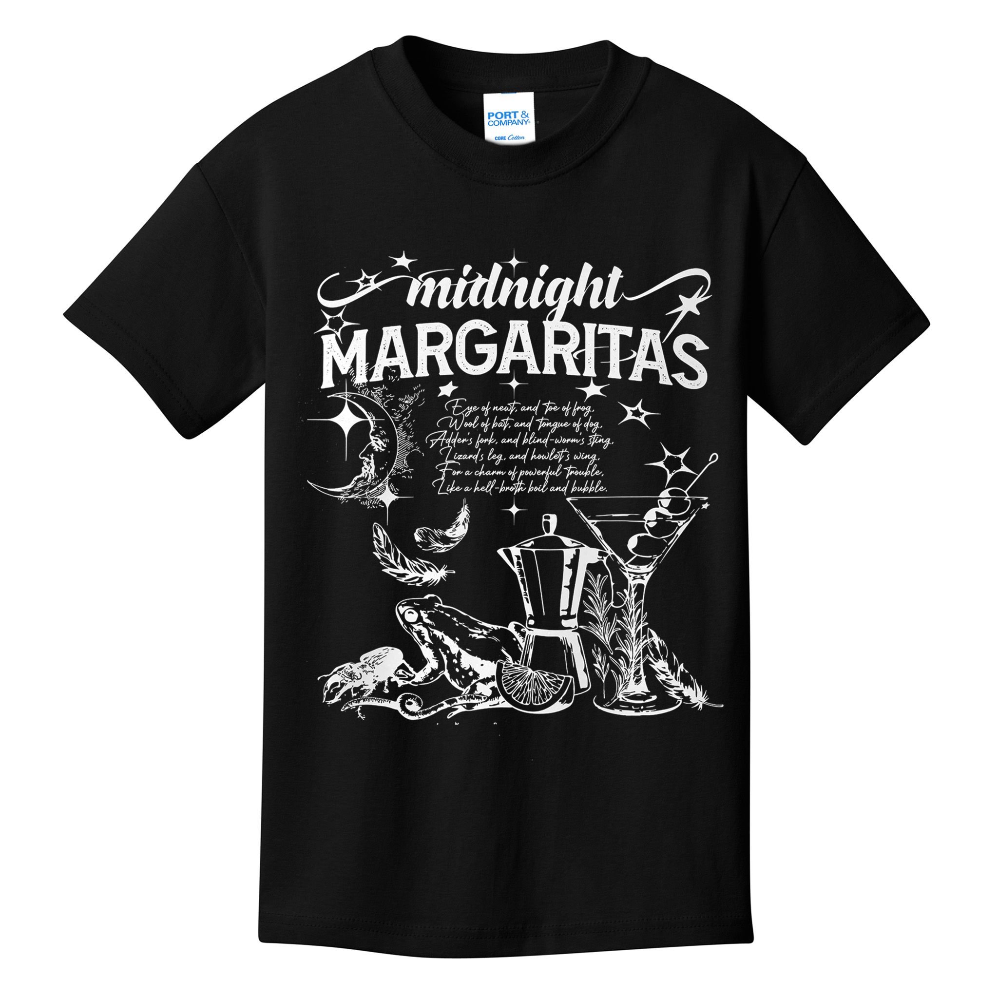 Midnight Margaritas Recipe Halloween Kids T-Shirt