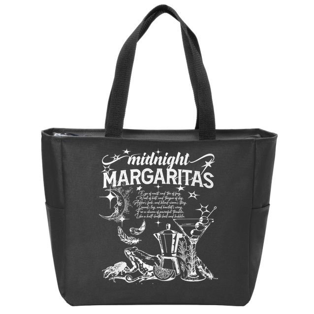 Midnight Margaritas Recipe Halloween Zip Tote Bag