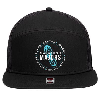 Marathon Majors Runner Finisher 26 Miles 7 Panel Mesh Trucker Snapback Hat