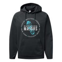 Marathon Majors Runner Finisher 26 Miles Performance Fleece Hoodie