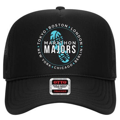 Marathon Majors Runner Finisher 26 Miles High Crown Mesh Back Trucker Hat