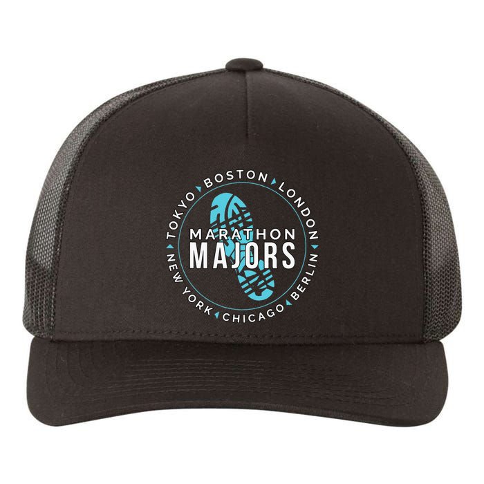 Marathon Majors Runner Finisher 26 Miles Yupoong Adult 5-Panel Trucker Hat