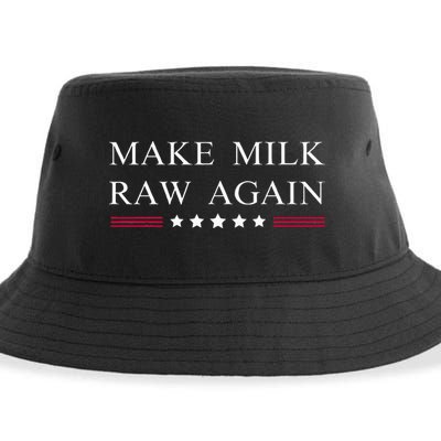 Make Milk Raw Again Funny Raw Milk Sustainable Bucket Hat