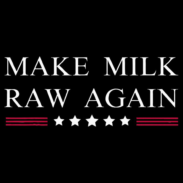 Make Milk Raw Again Funny Raw Milk Drawstring Bag