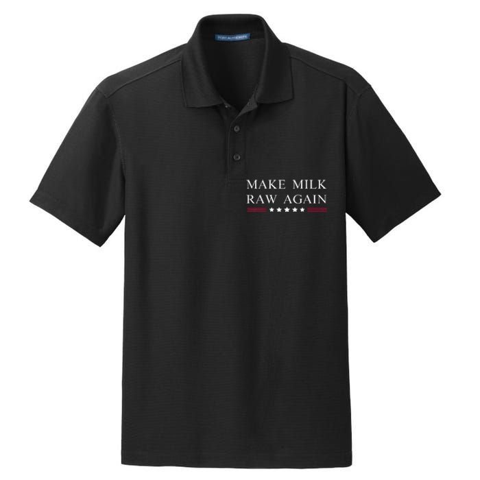 Make Milk Raw Again Funny Raw Milk Dry Zone Grid Polo