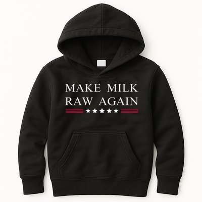 Make Milk Raw Again Funny Raw Milk Kids Hoodie