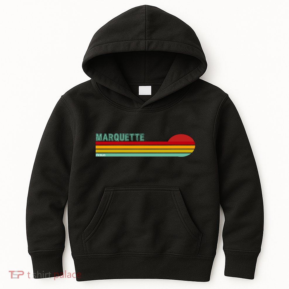 Marquette Michigan Retro Kids Hoodie