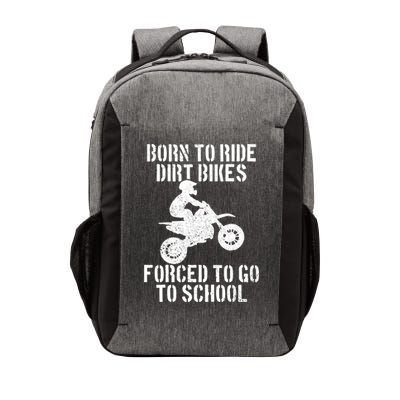 Motocross Motorcycle Ride Dirt Bikes Forced To Go To School Vector Backpack