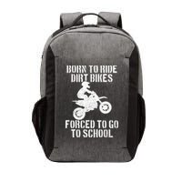 Motocross Motorcycle Ride Dirt Bikes Forced To Go To School Vector Backpack