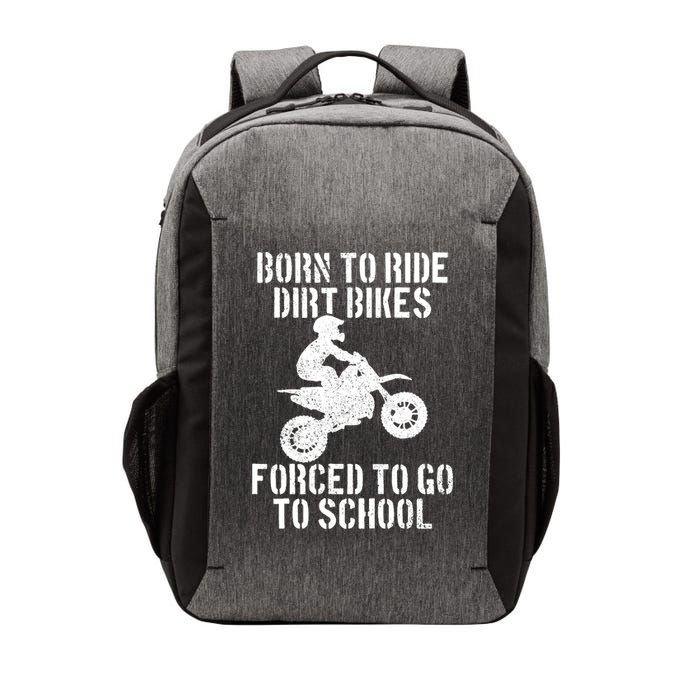 Motocross Motorcycle Ride Dirt Bikes Forced To Go To School Vector Backpack