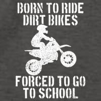 Motocross Motorcycle Ride Dirt Bikes Forced To Go To School Vector Backpack