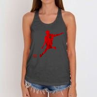 Morroco Moroccan Roots Moroccan Flag Moroccan Soccer Player Women's Knotted Racerback Tank