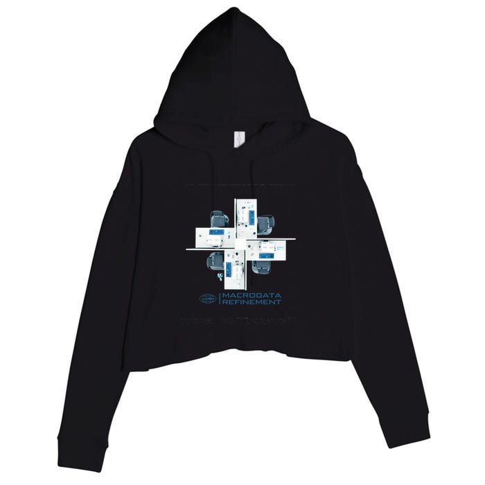 Mdr Macrodata Refinement Lumon Industries Crop Fleece Hoodie