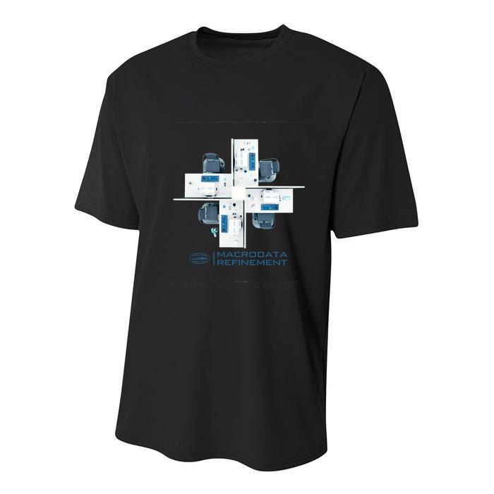 Mdr Macrodata Refinement Lumon Industries Youth Performance Sprint T-Shirt