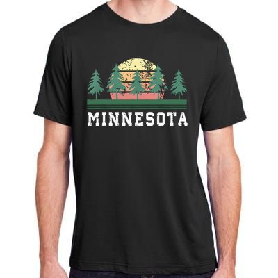 Minnesota Mn Retro Vintage Gift Adult ChromaSoft Performance T-Shirt